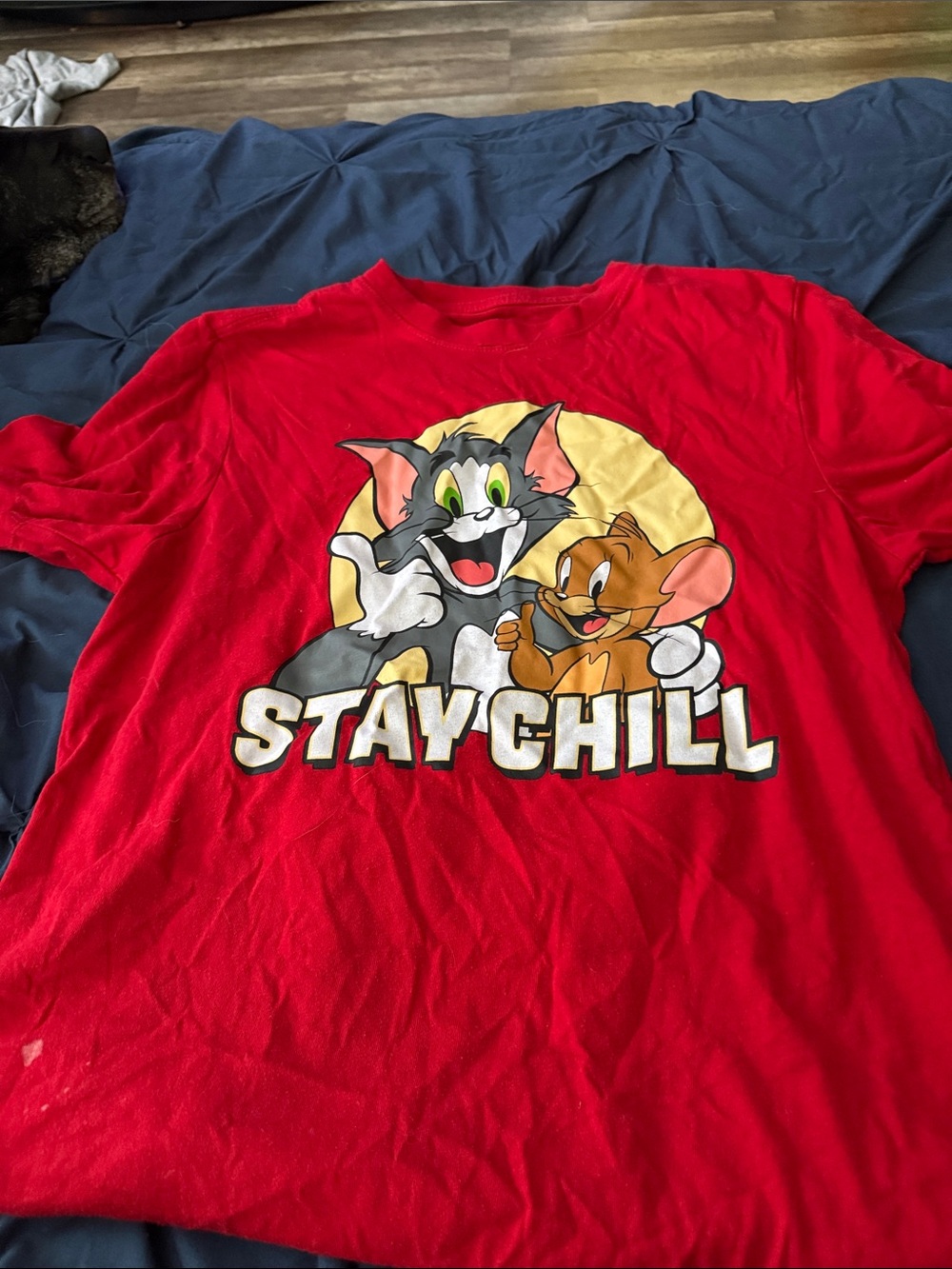 Stay Chill Tom & Jerry Red Kids Graphic Tee